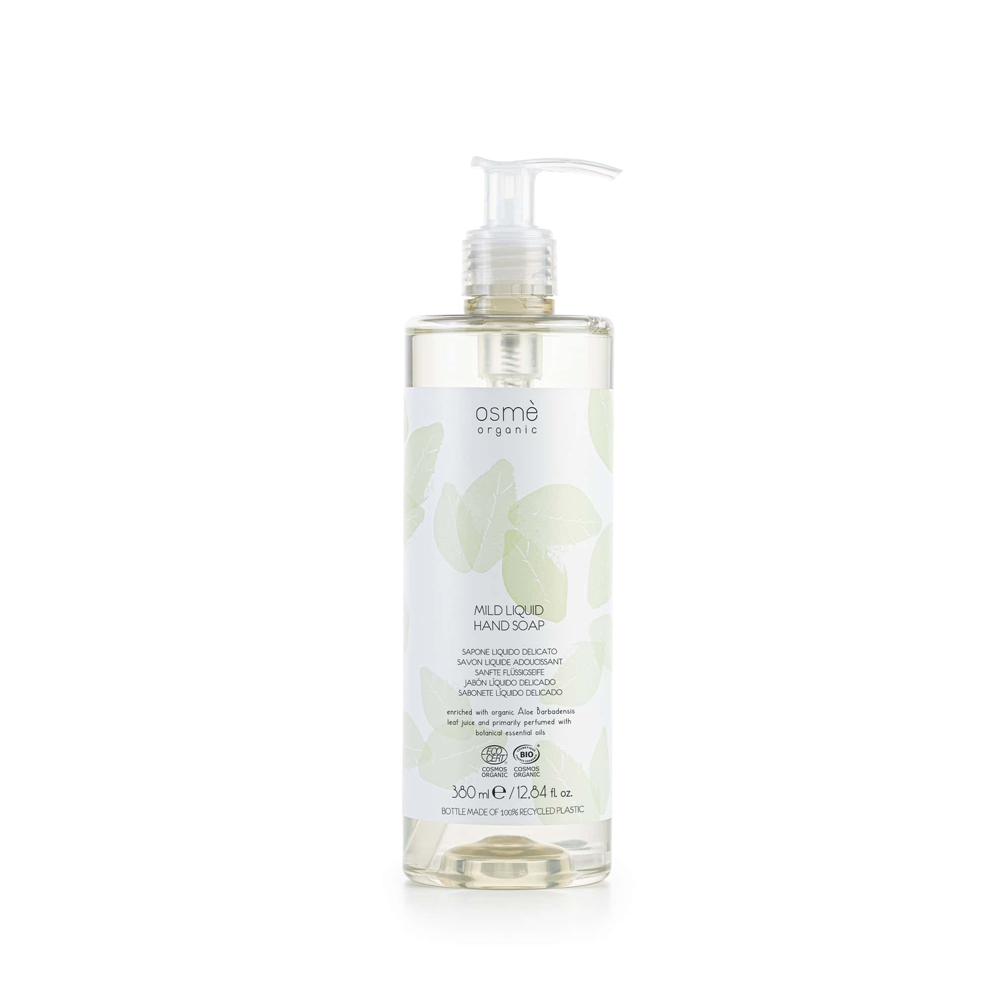 Osmè liquid hand soap in a 380 ml refillable bottle