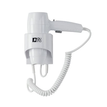 Phon bianco da parete per hotel 1300 W con supporto