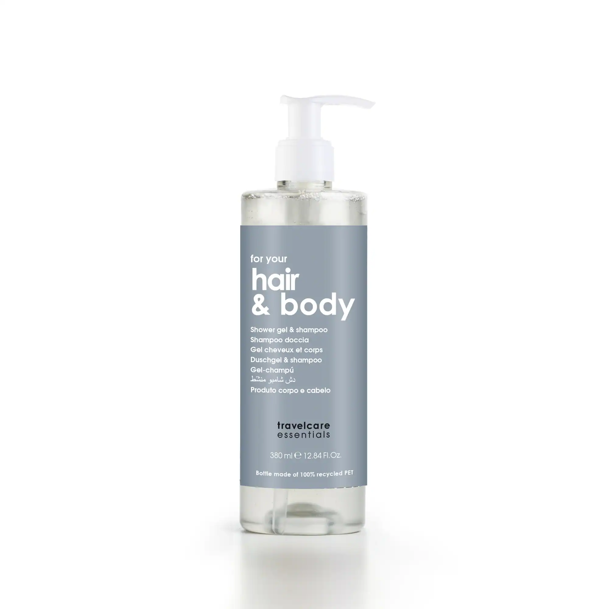 Shampoo Doccia Travelcare Essential ricaricabile per Hotel