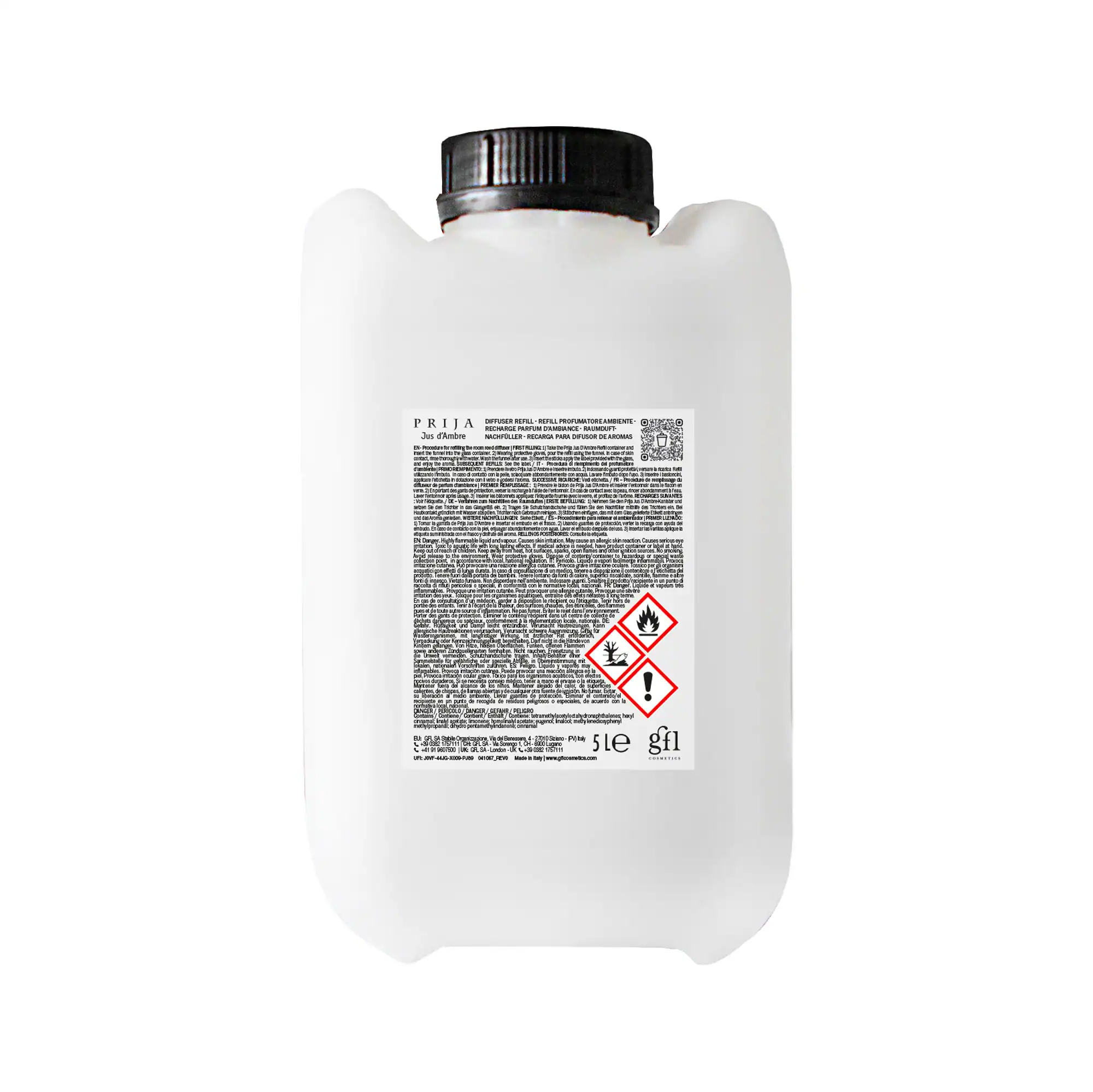 Tanica ricarica 5L profumatore ambiente Prija Jus d'Ambre