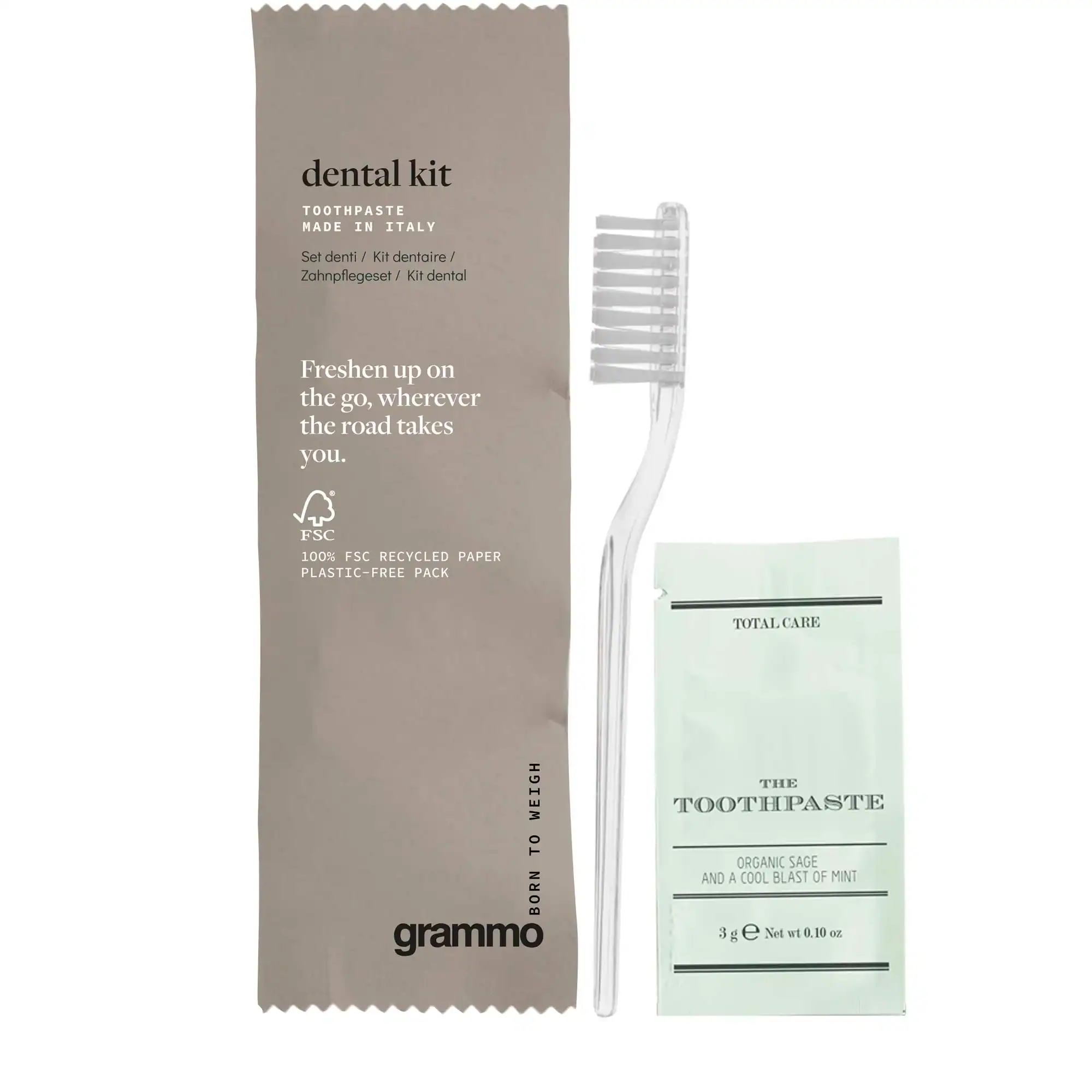 Set denti Grammo con spazzolino e dentifricio